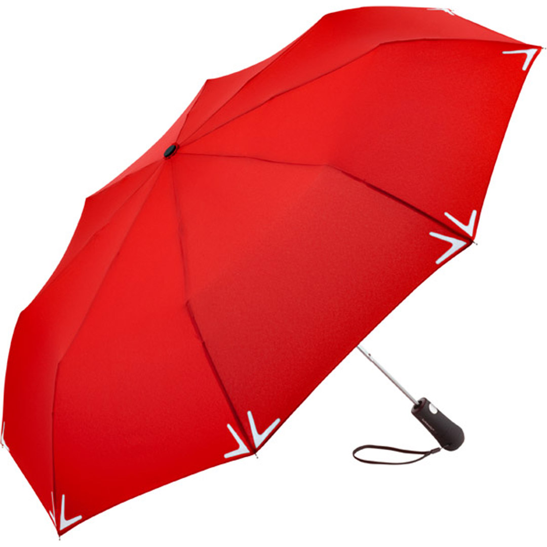 FARE AC-Mini-Taschenschirm Safebrella® LED rot